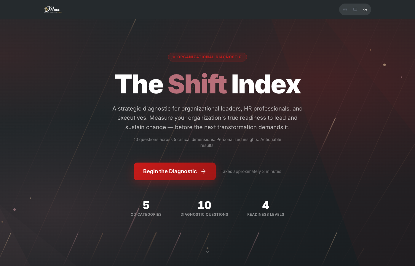 The Shift Index | Change Readiness Diagnostic App